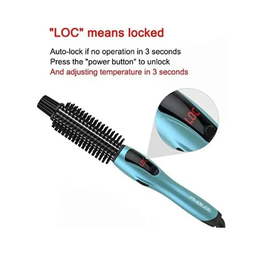 PHOEBE Curling Iron Brush 1 Inch Dual Voltage Ceramic Tourmaline Ionic Wand - Picture 4 of 8